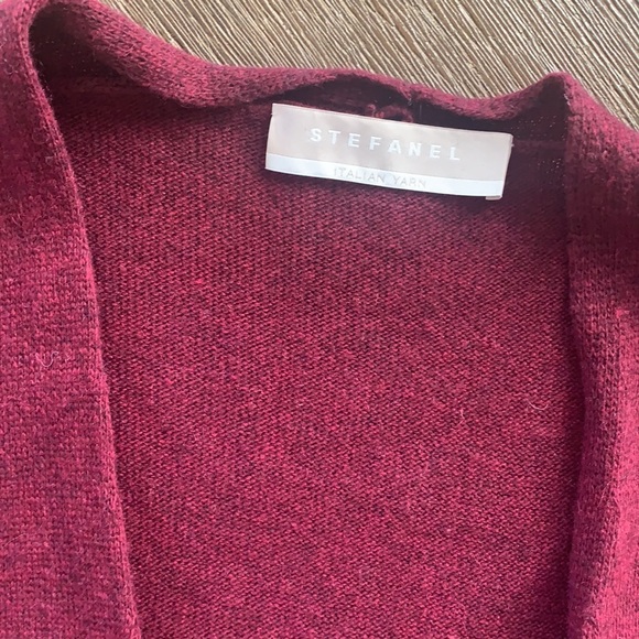 Stefanel Wool one- piece jumpsuit Red Wine color - Picture 2 of 7